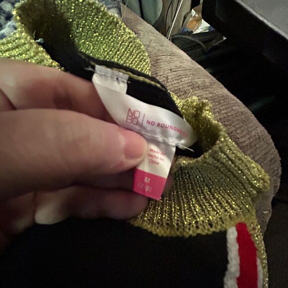 No Boundaries Christmas Sweater Dress Juniors Size Medium - Picture 5 of 7